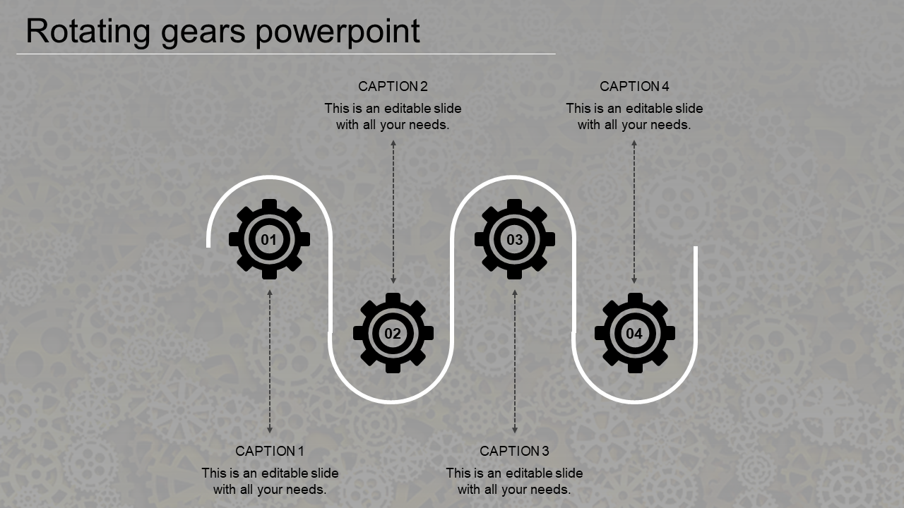 Rotating Gears In PowerPoint Template and Google Slides Themes